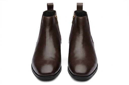 BRADFORD - BROWN LEATHER CUBAN HEEL BOOT
