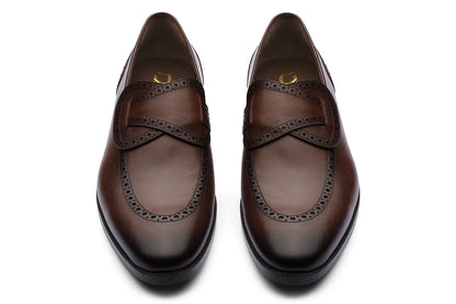 ROMA - CHESTNUT BROWN LEATHER SHOES