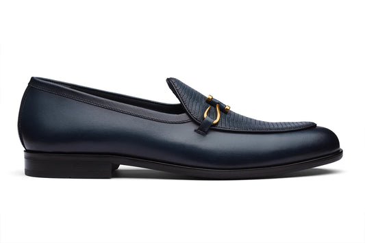 BELGRADE - BLUE LEATHER SHOES