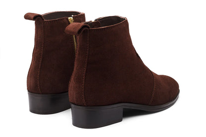 DORTMUND - BROWN SUEDE CUBAN HEEL BOOT