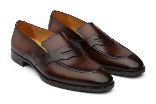 BRISTOL - CHESTNUT BROWN LEATHER SHOES