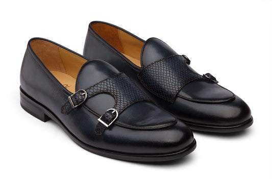 VALENCIA - BLUE LEATHER SHOES