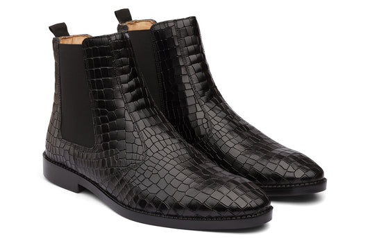 BOLTON - BLACK LEATHER CHELSEA BOOT