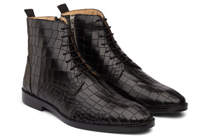 CARDIF - BLACK LEATHER BOOT