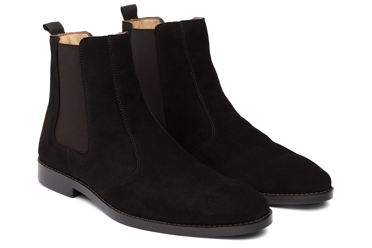 BOLTON - BLACK SUEDE LEATHER CHELSEA BOOT