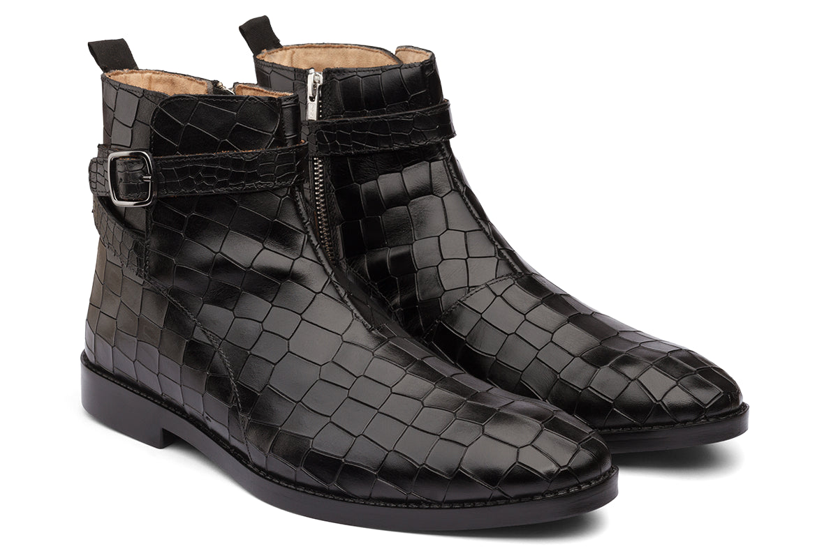 DERBEN - BLACK LEATHER BOOT