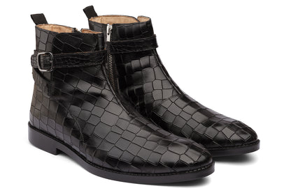 DERBEN - BLACK LEATHER BOOT