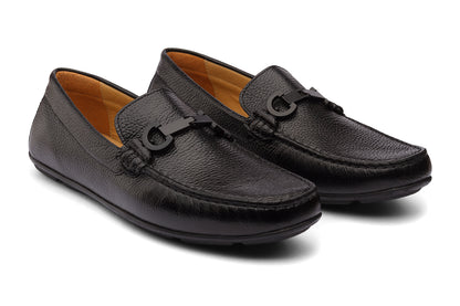 SOUTHWEST - BLACK MILLED LEATHER SHOES