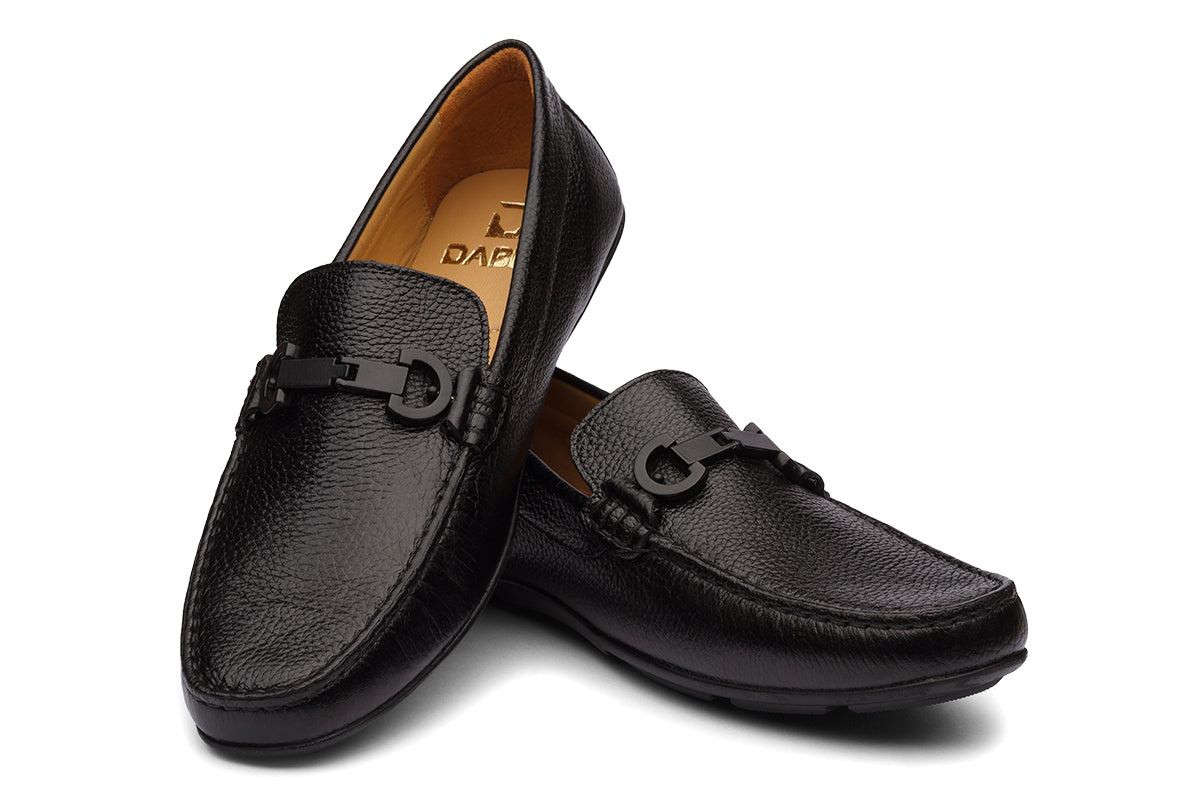 SOUTHWEST - BLACK MILLED LEATHER SHOES