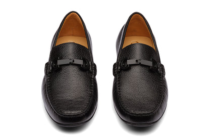 SOUTHWEST - BLACK MILLED LEATHER SHOES