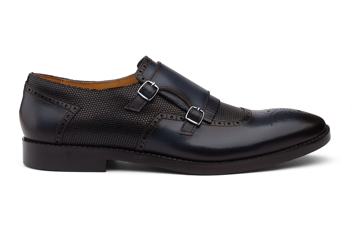 SOUTHAMPTON - NAVY LEATHER SHOES