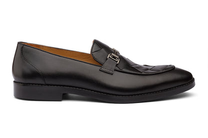 GREECE - BLACK LEATHER SHOES