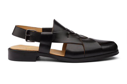 TONK - BLACK LEATHER SANDAL