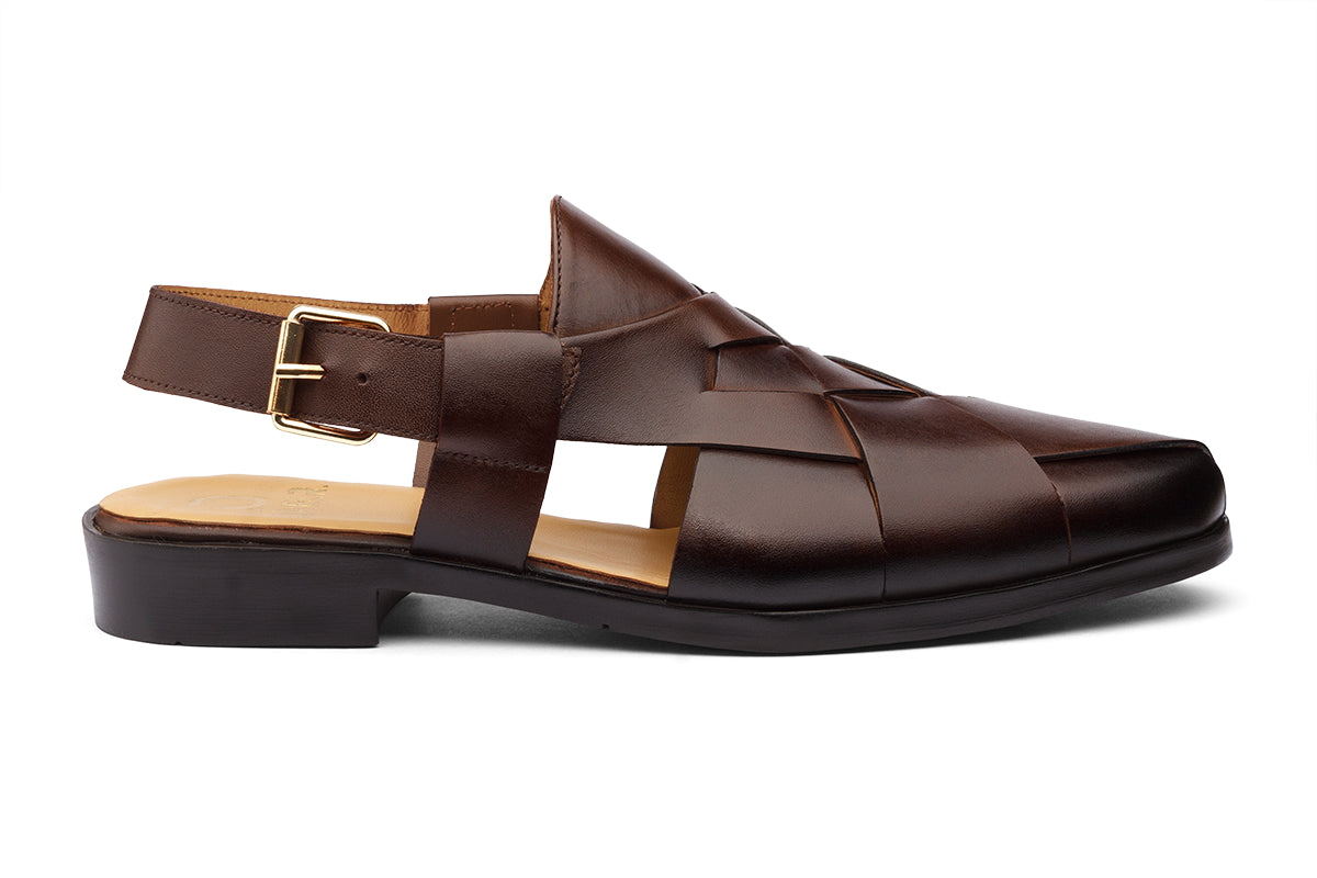 TONK - CHESTNUT BROWN LEATHER SANDAL