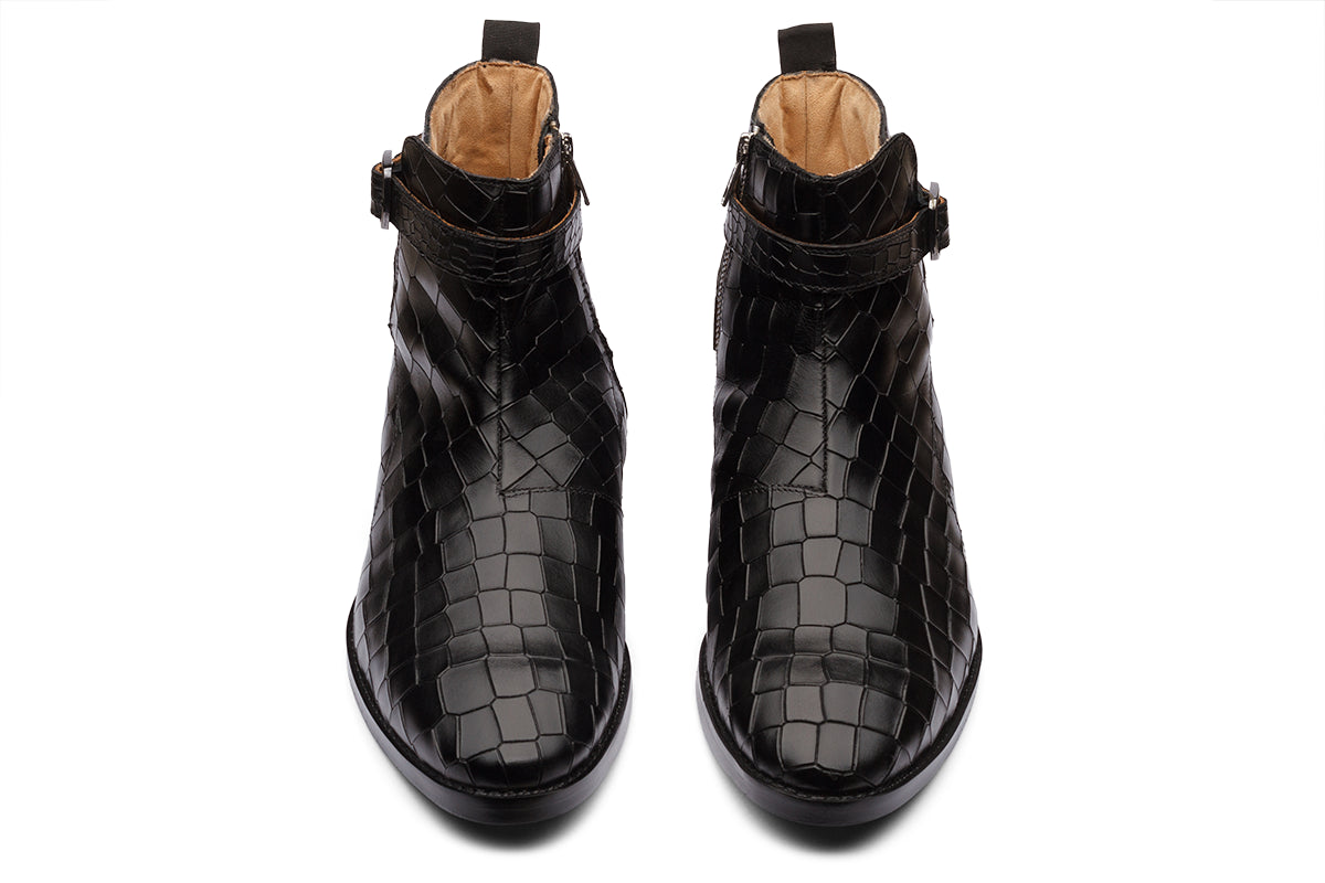 DERBEN - BLACK LEATHER BOOT