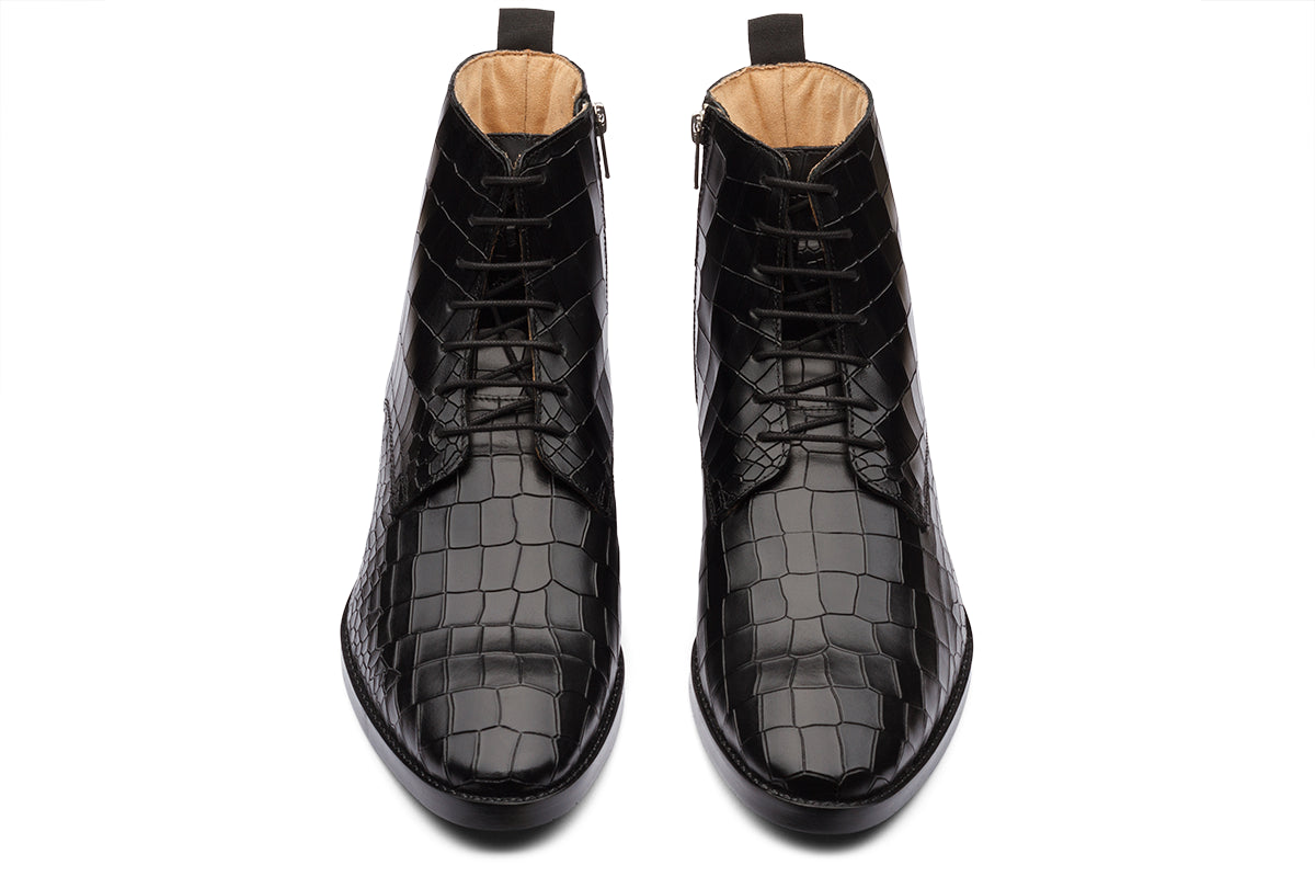 CARDIF - BLACK LEATHER BOOT