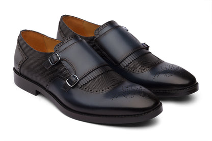 SOUTHAMPTON - NAVY LEATHER SHOES