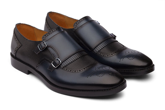 SOUTHAMPTON - NAVY LEATHER SHOES