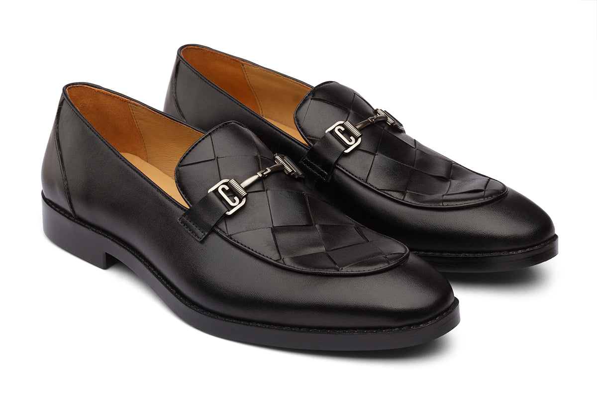 GREECE - BLACK LEATHER SHOES
