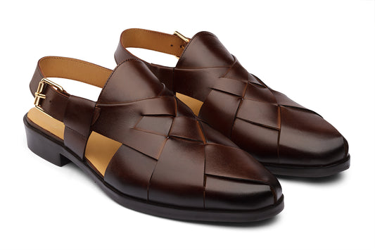 TONK - CHESTNUT BROWN LEATHER SANDAL