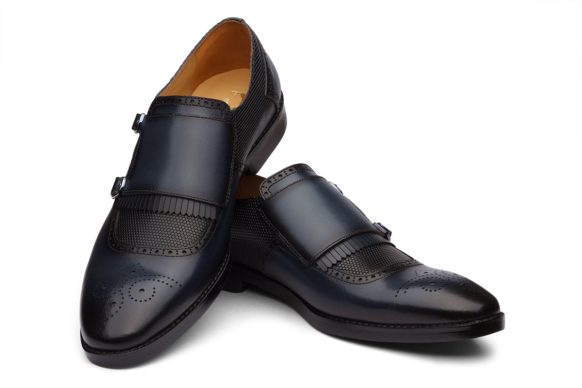 SOUTHAMPTON - NAVY LEATHER SHOES
