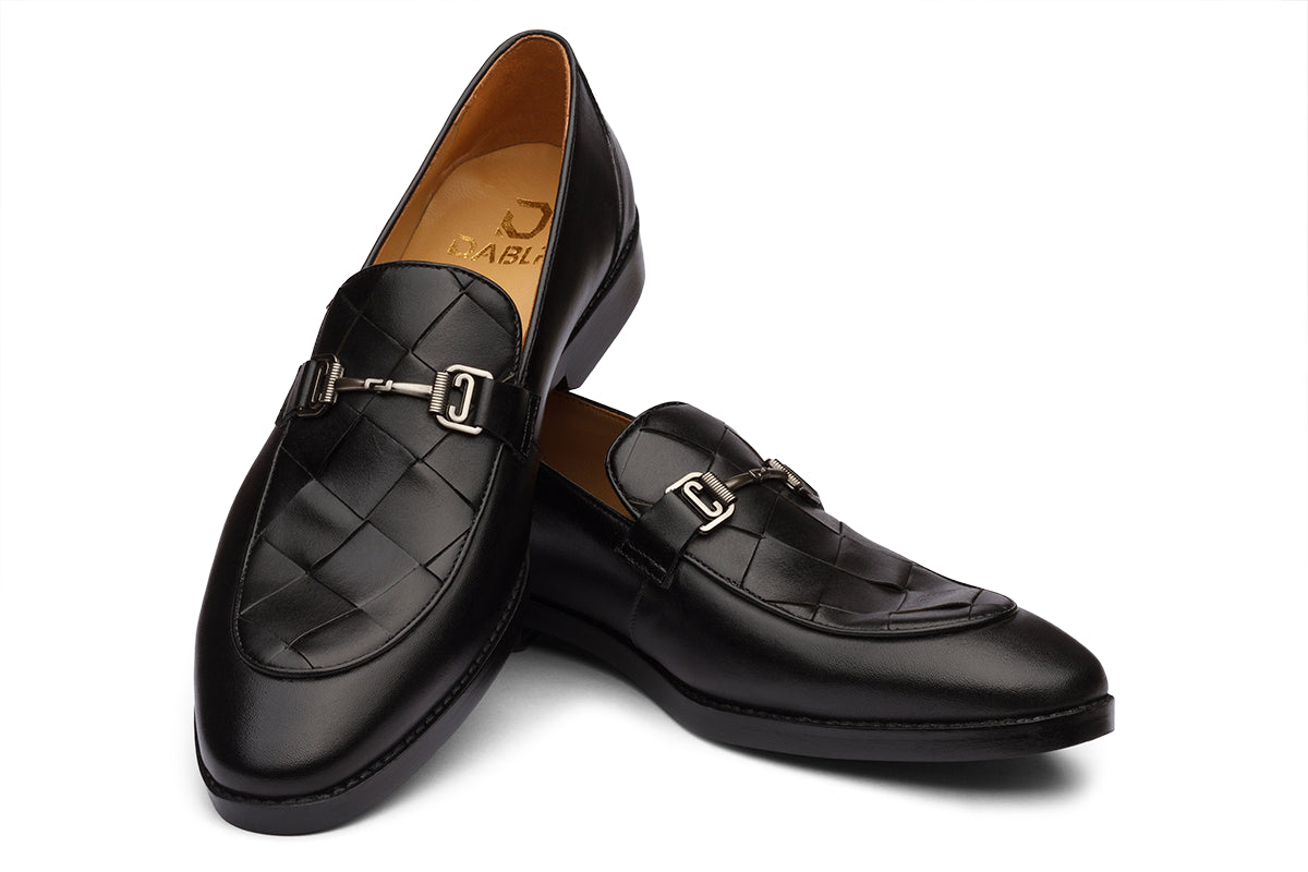 GREECE - BLACK LEATHER SHOES