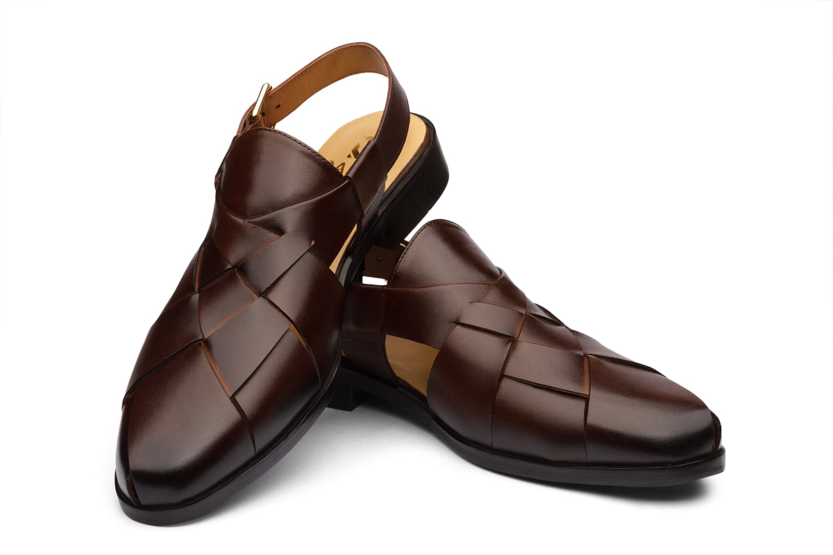 TONK - CHESTNUT BROWN LEATHER SANDAL