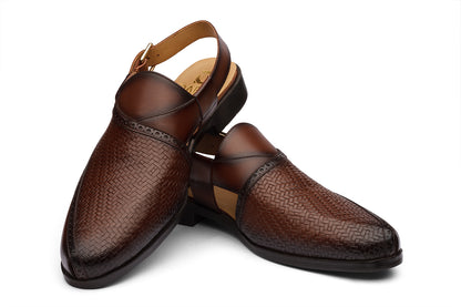 JAIPURIA - CHESTNUT BROWN LEATHER SANDAL