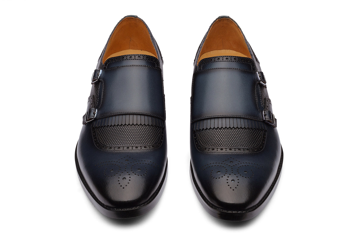 SOUTHAMPTON - NAVY LEATHER SHOES