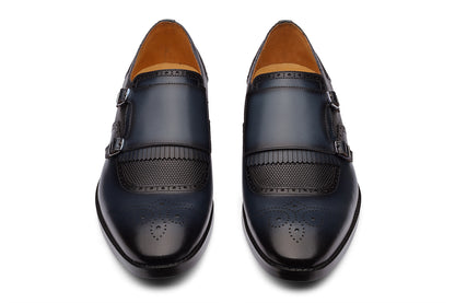 SOUTHAMPTON - NAVY LEATHER SHOES