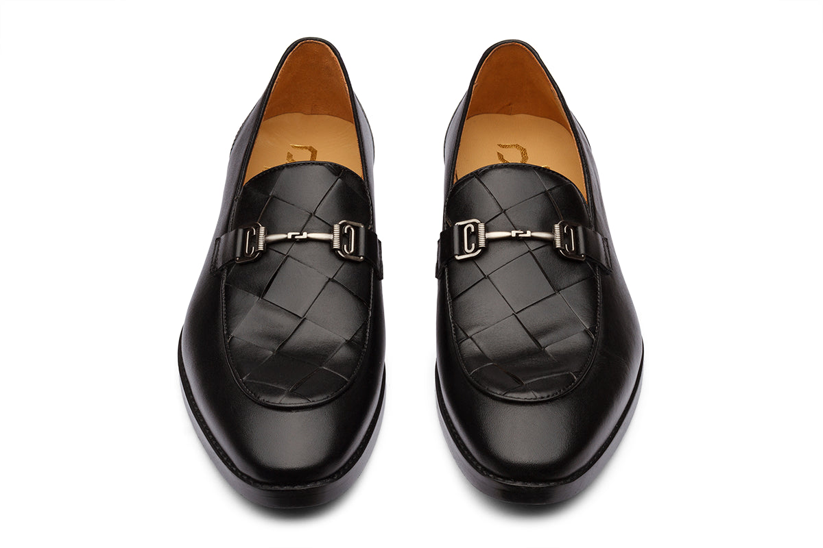 GREECE - BLACK LEATHER SHOES