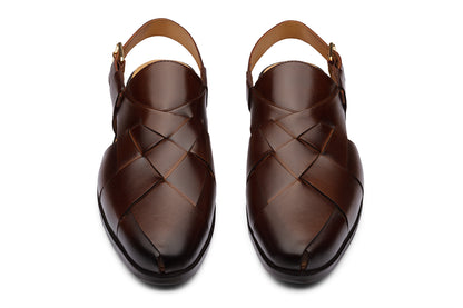 TONK - CHESTNUT BROWN LEATHER SANDAL