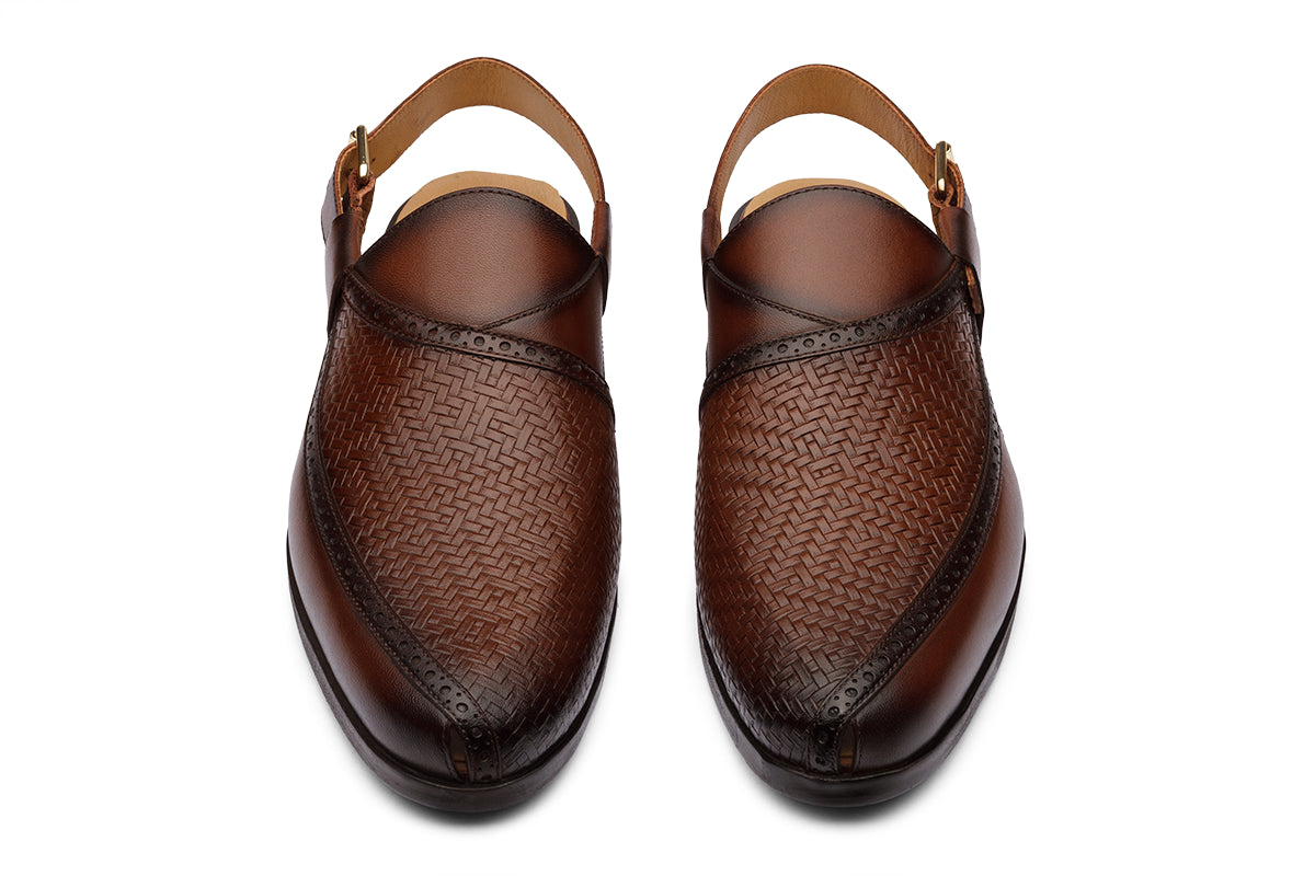 JAIPURIA - CHESTNUT BROWN LEATHER SANDAL