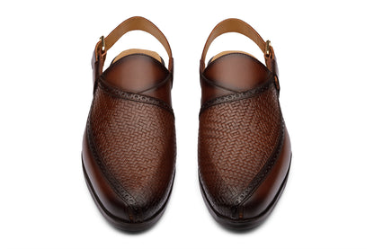 JAIPURIA - CHESTNUT BROWN LEATHER SANDAL