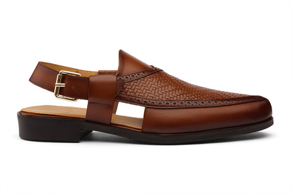 JAIPURIA - TAN LEATHER SANDAL