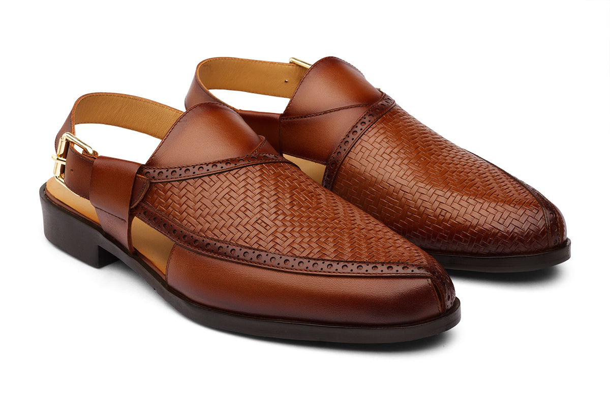 JAIPURIA - TAN LEATHER SANDAL