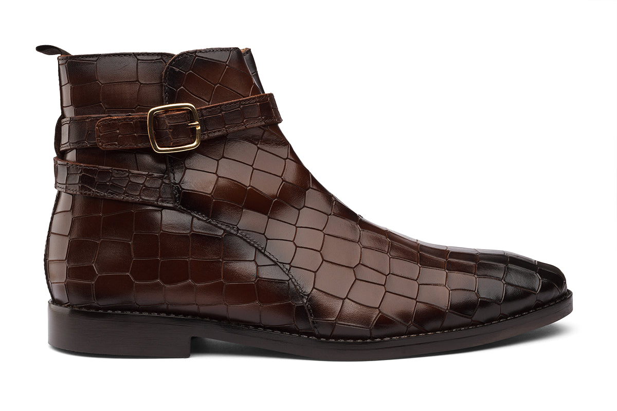 DERBEN - CHESTNUT BROWN LEATHER BOOT