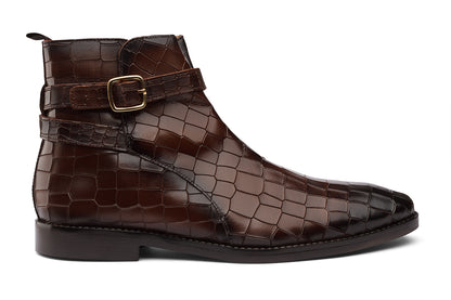 DERBEN - CHESTNUT BROWN LEATHER BOOT